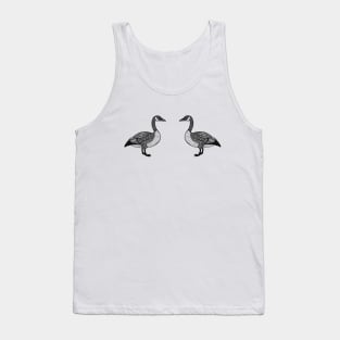 Canada Geese in Love - cute bird design - light colors Tank Top